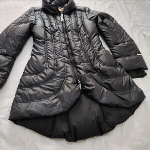 LIU JO Elegant Black Puffer Jacket for Women Size IT46